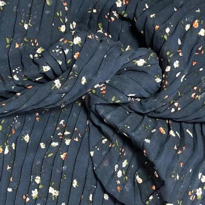 CHIFFON PLISSE' STAMPATO 100%POL ALT CM 145