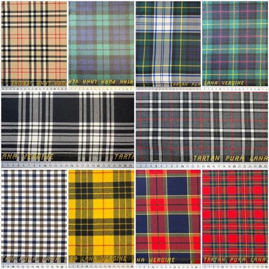 TESSUTO TARTAN PURA LANA TINTO FILO